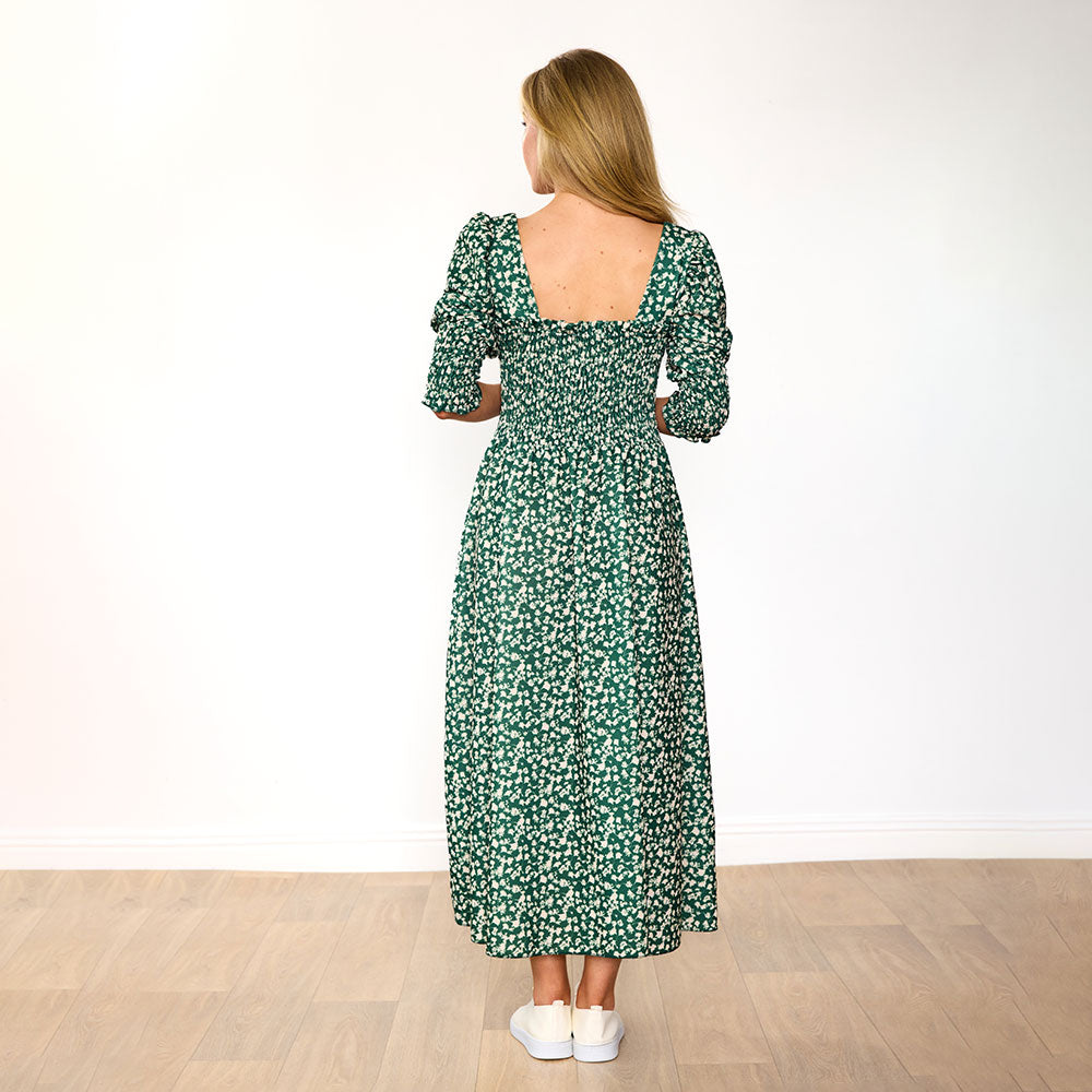 Pixie Dress (Floral Green)