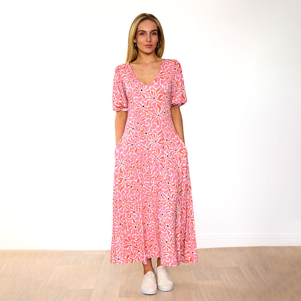 Regina Dress (Pink Coral)