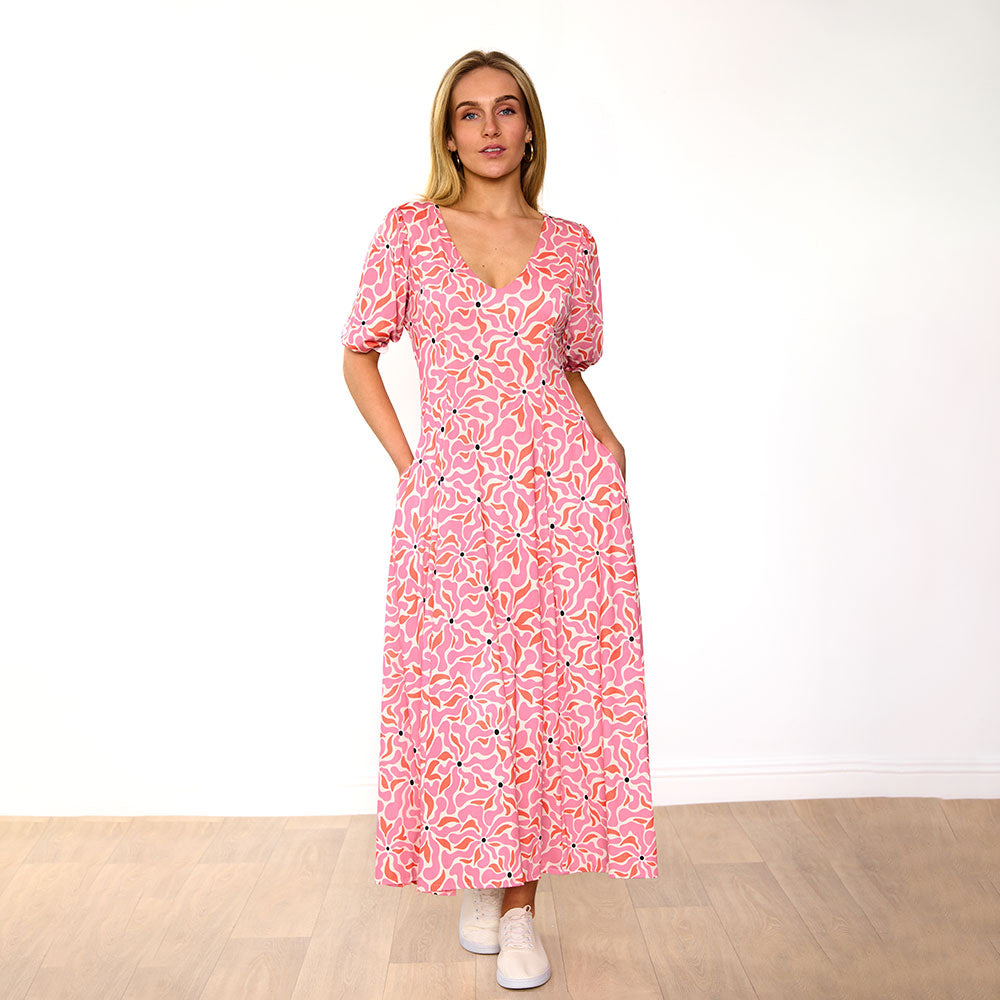 Regina Dress (Pink Coral)