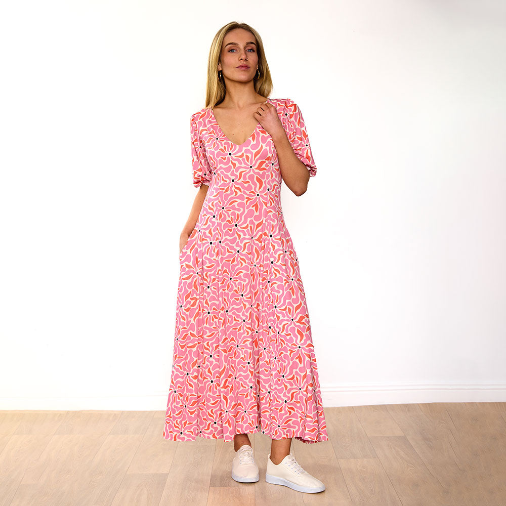 Regina Dress (Pink Coral)