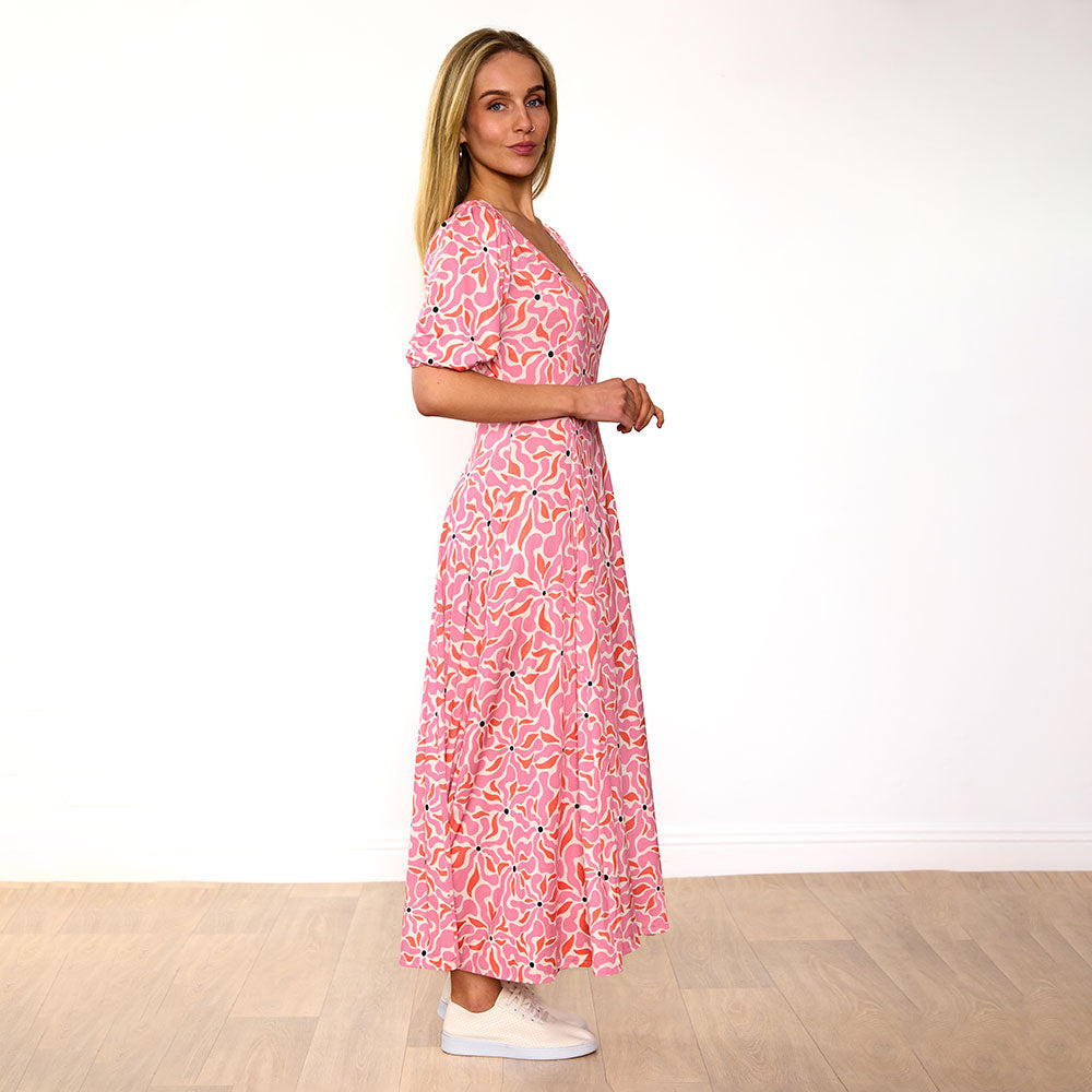 Regina Dress (Pink Coral)