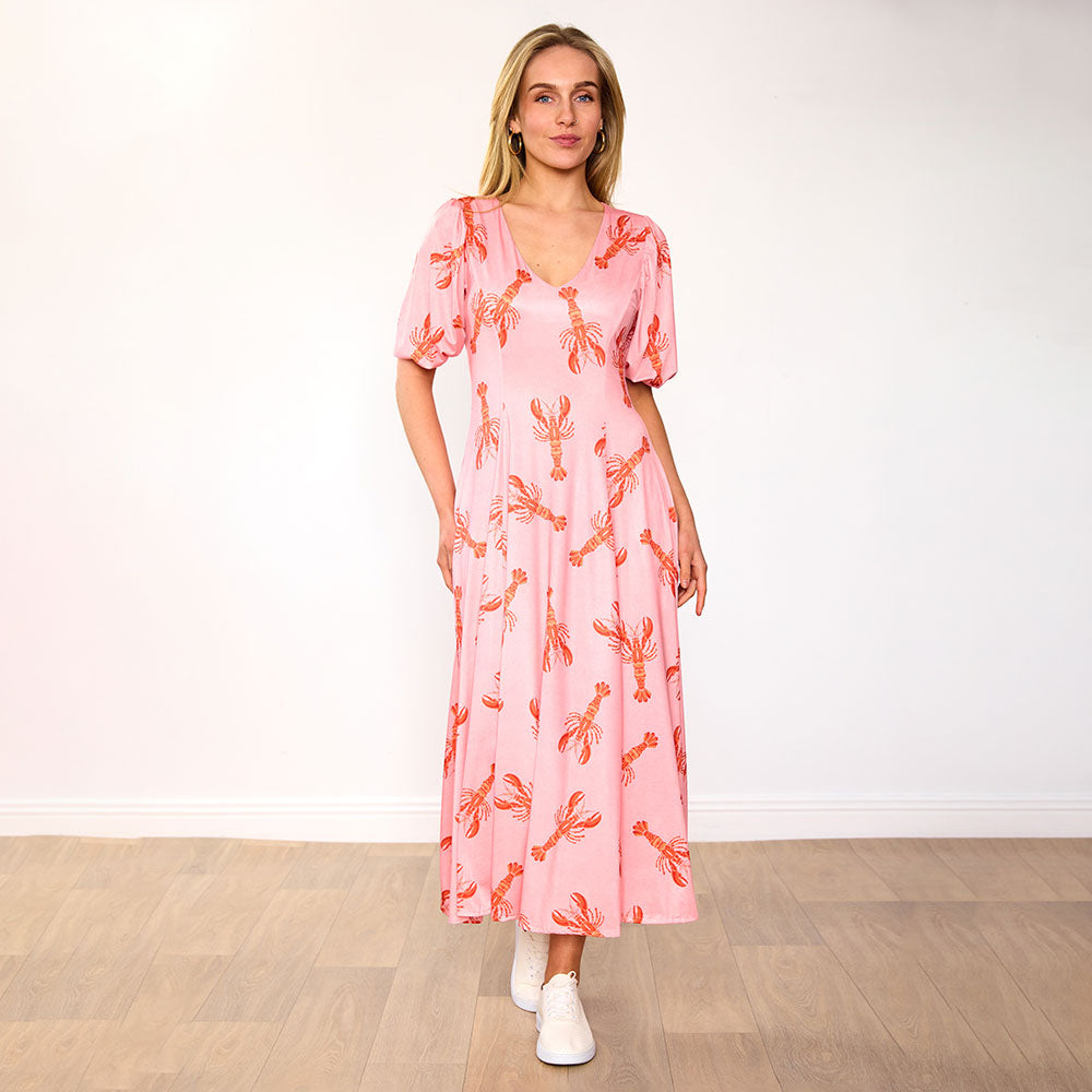Regina Dress (Pink Lobster)
