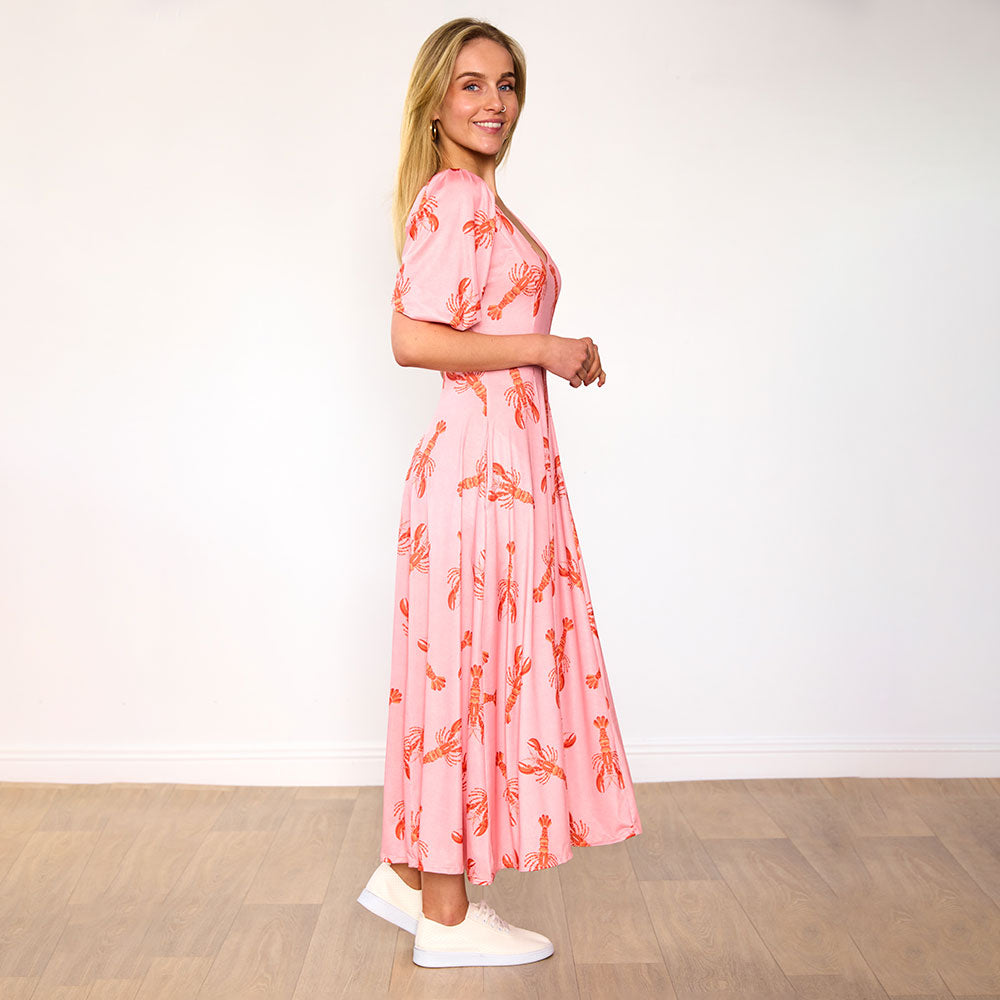 Regina Dress (Pink Lobster)