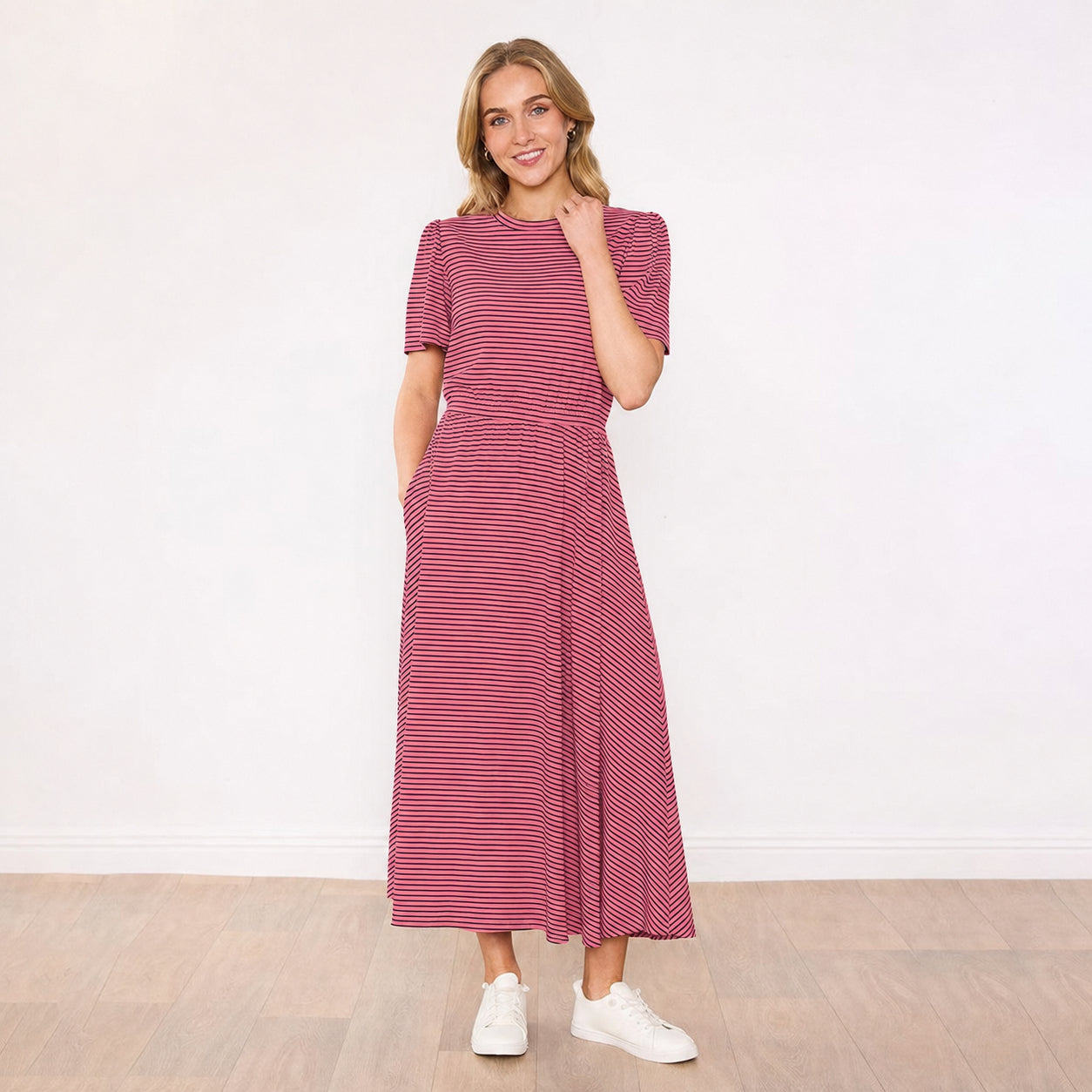 Eilish Dress (Pink/Brown)