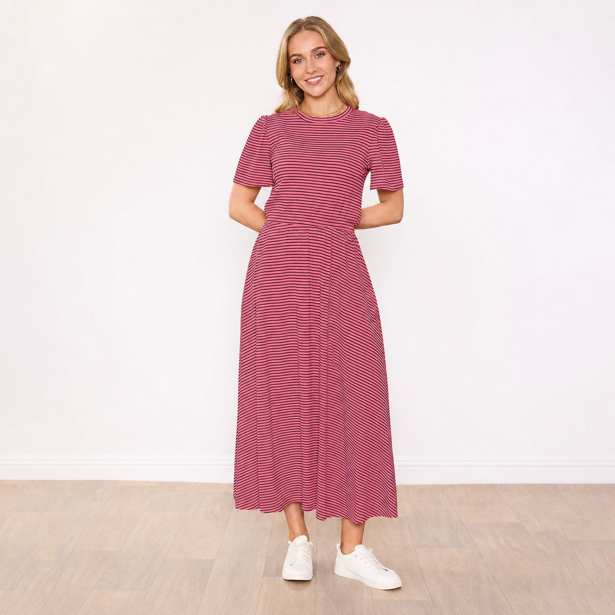Eilish Dress (Pink/Brown)