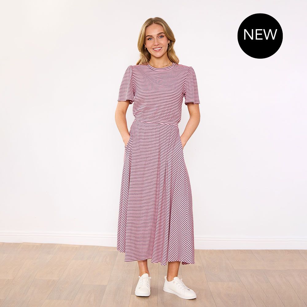 Eilish Dress (Pink/Brown)