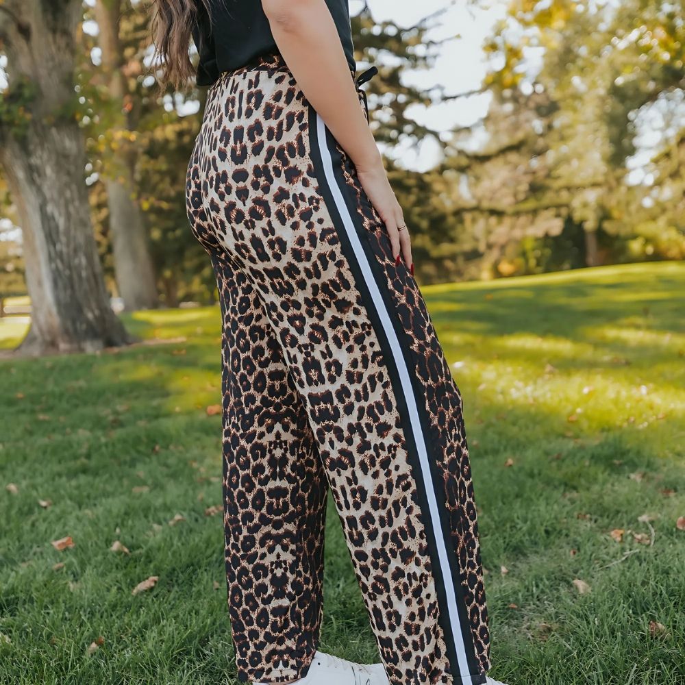 Eliza Joggers (Leopard with stripes)