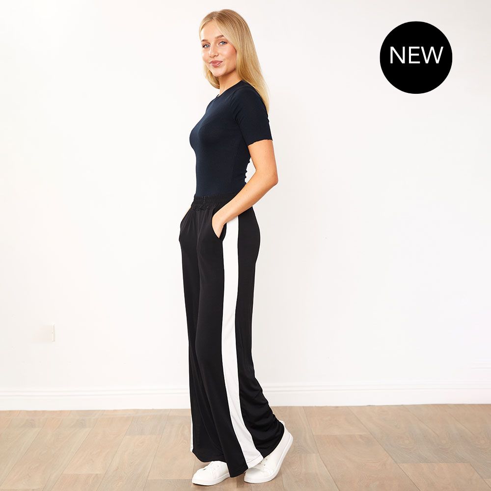 Lana Jogger (Black/White Stripe)