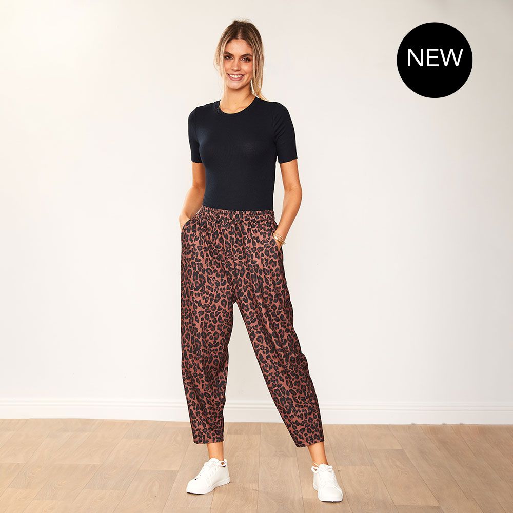 Blaire Trousers (Leopard) - The Casual Company