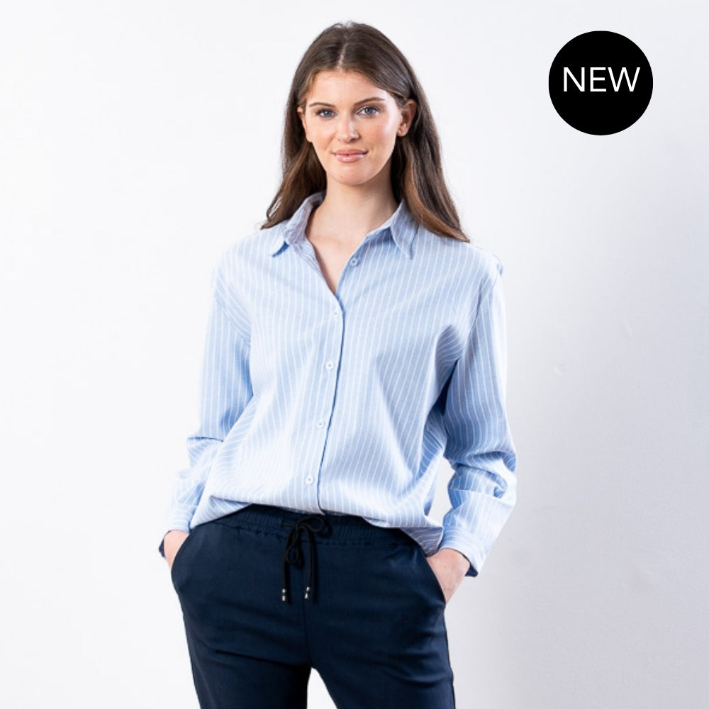 Fallon Stripe Shirt (Blue)