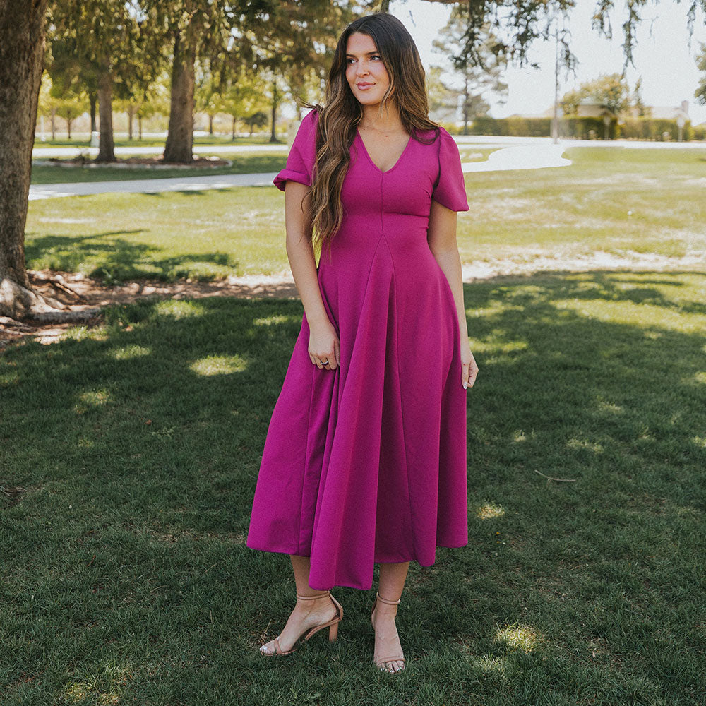 Flora Dress (Berry)