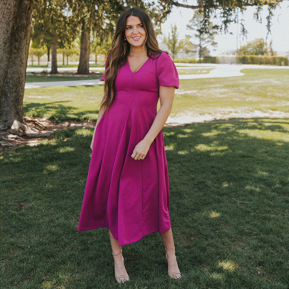 Flora Dress (Berry)