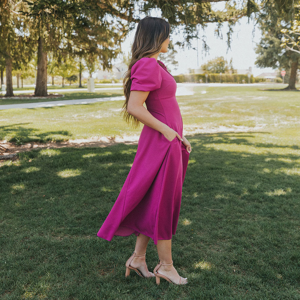 Flora Dress (Berry)