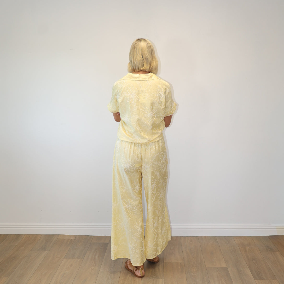 Flora Tie-Front Co-ord (Yellow Floral)
