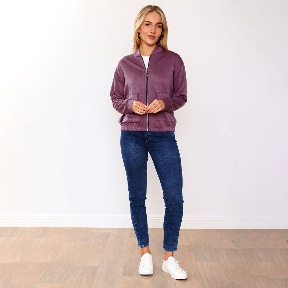 Flynn Bomber Jacket (Mauve)