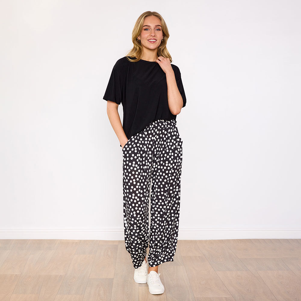 Fraya Co-Ord (Black/Polka Dot)