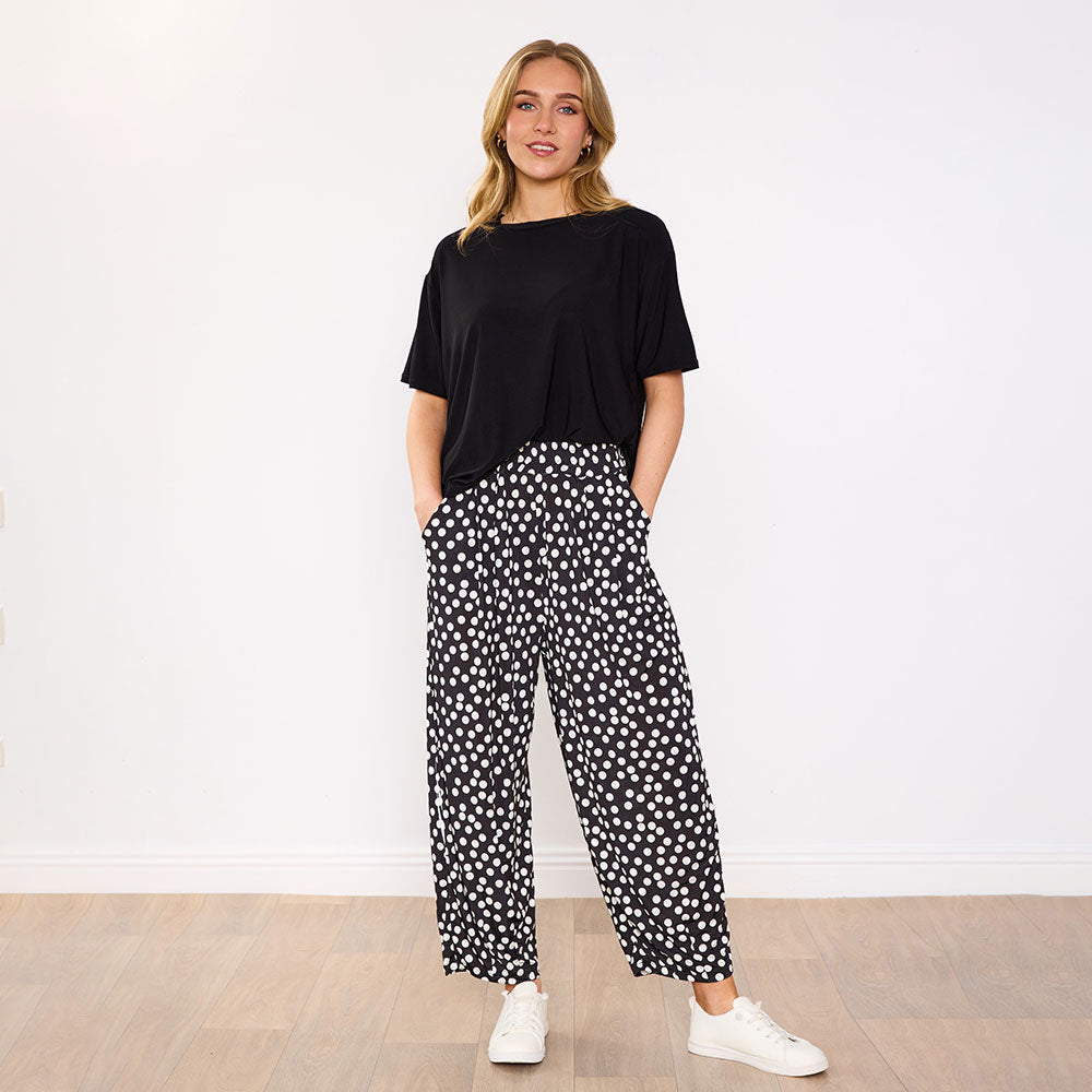 Fraya Co-Ord (Black/Polka Dot)