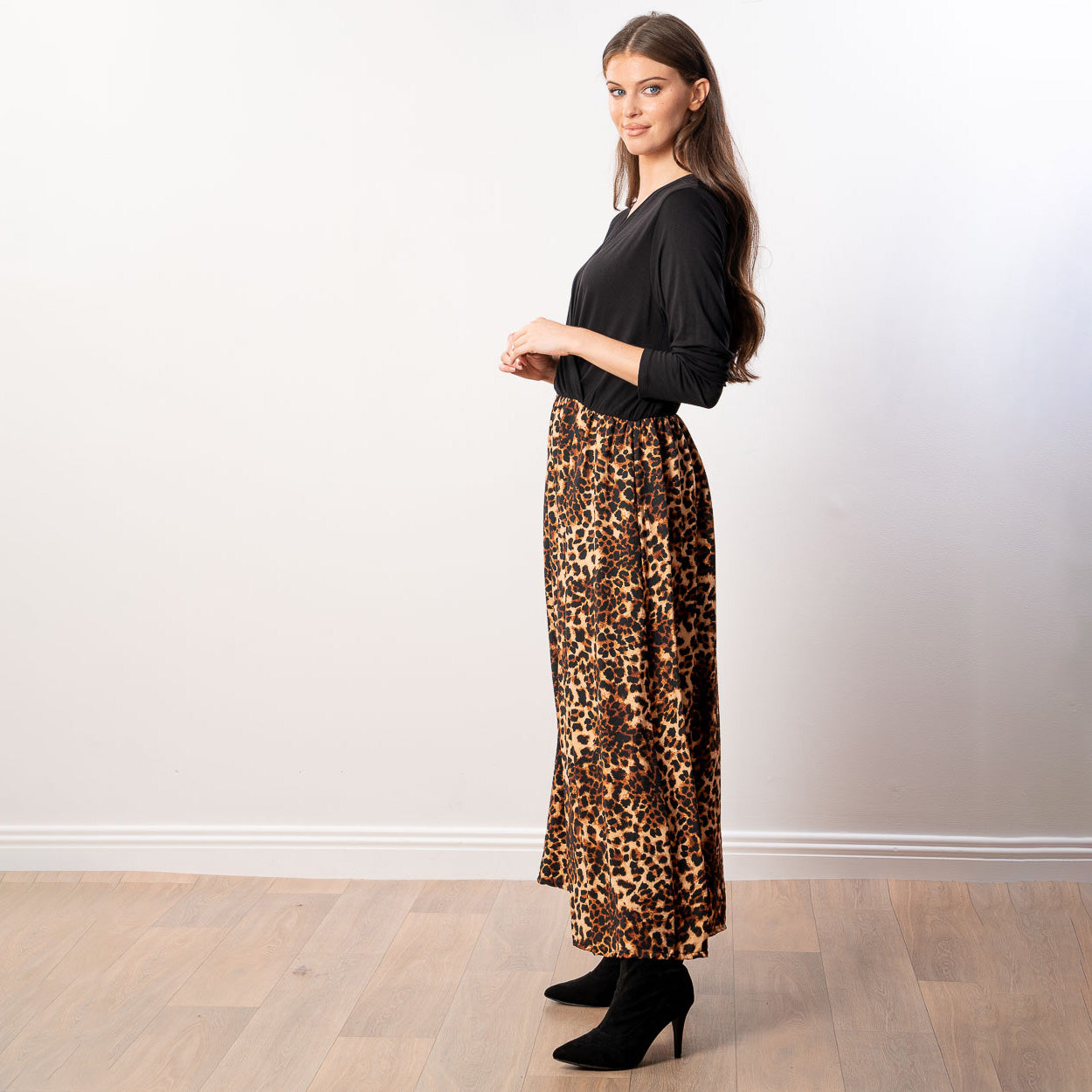 Georgia Wrap Dress (Leopard)