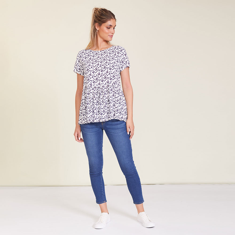 Grace Top (White Floral)