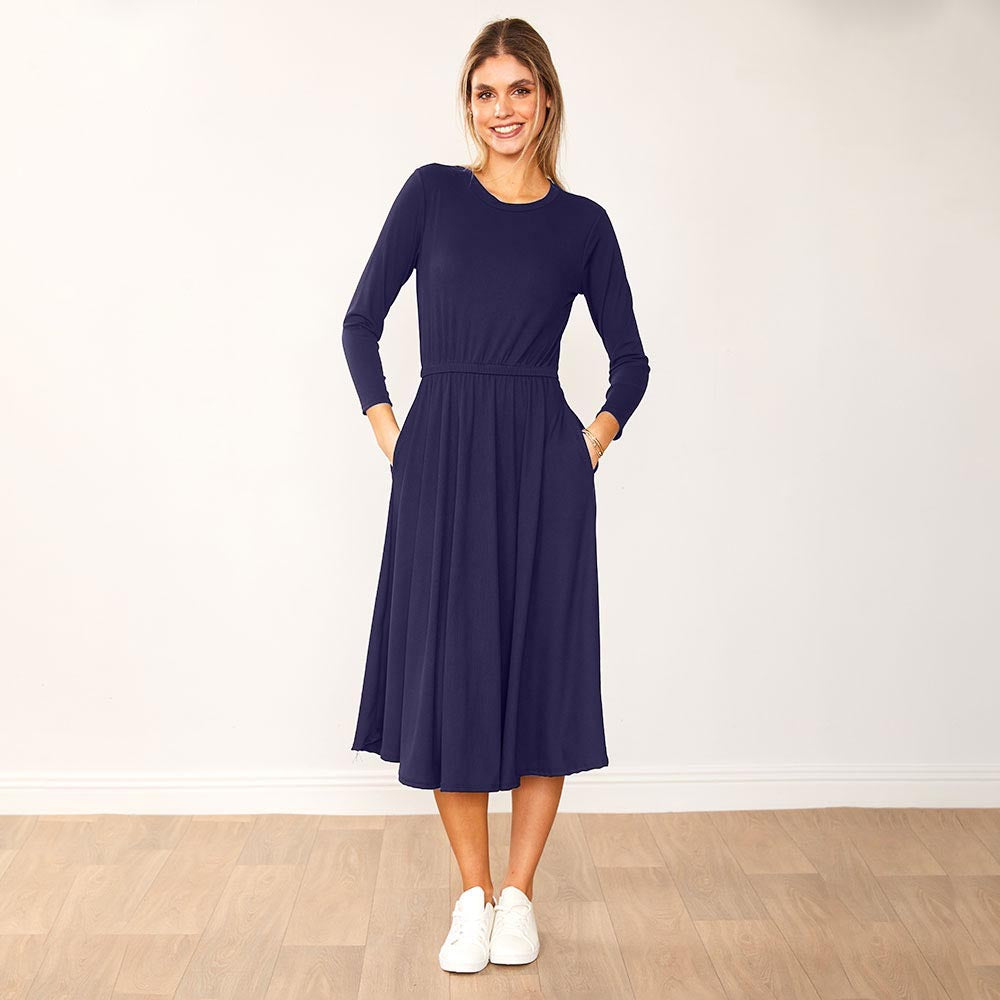 Heidi Dress Khaki & Navy (2 for €68)