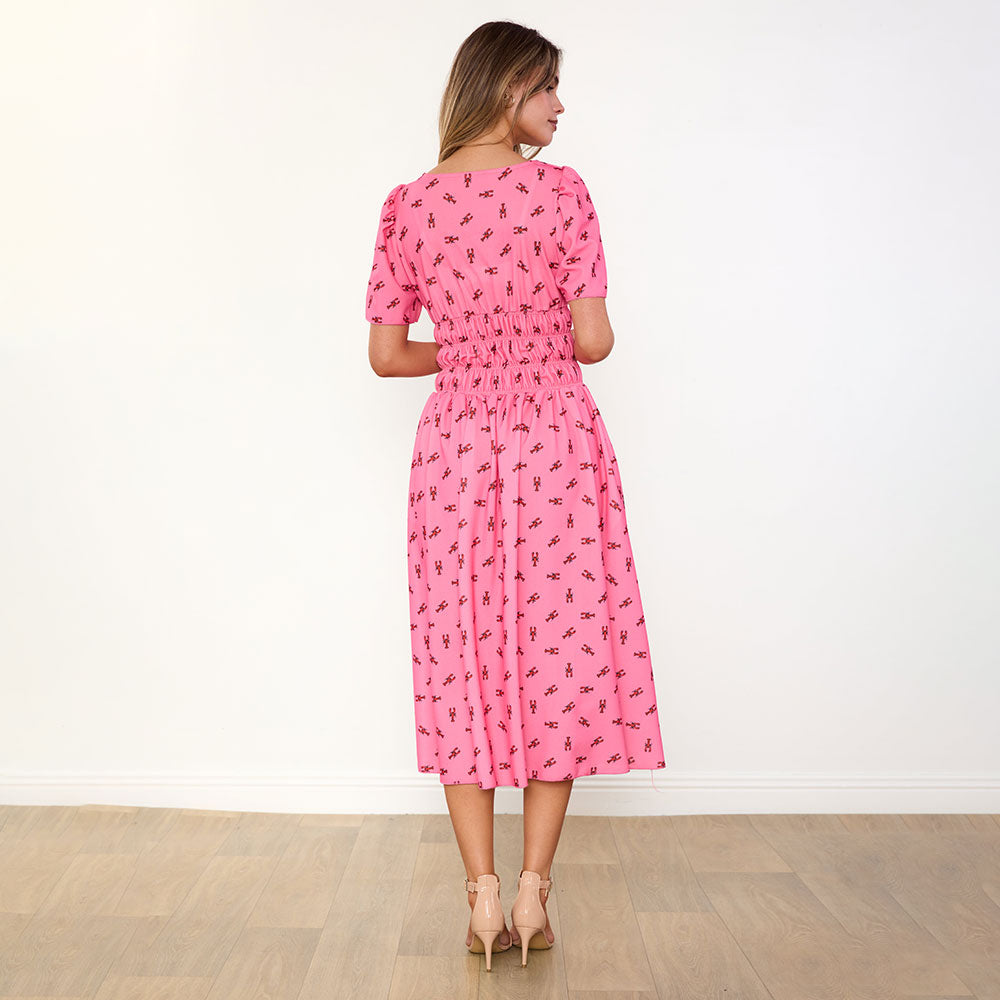 Iris Dress (Pink Lobster)