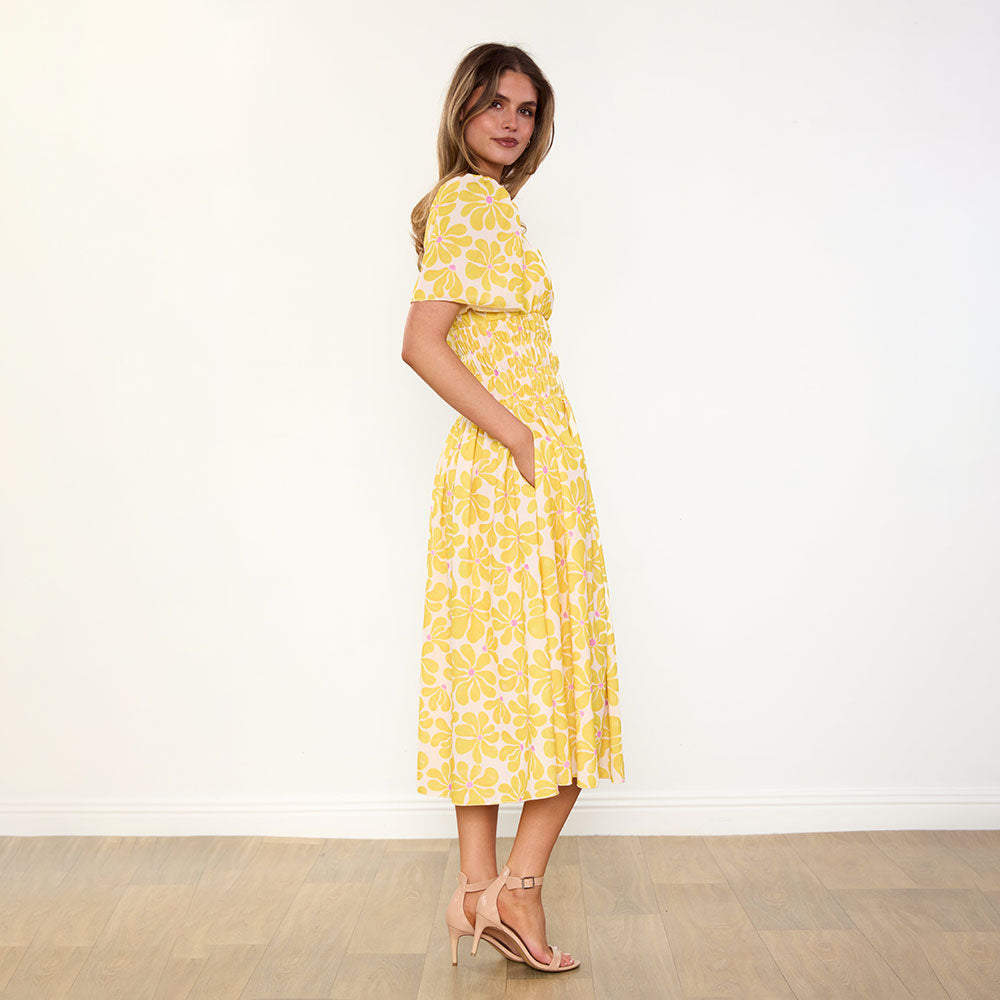 Iris Dress (Yellow Daisy)