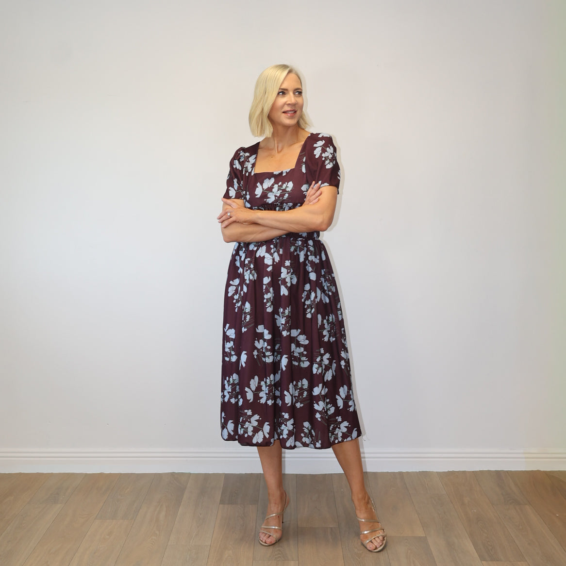 Iris Dress (Berry Blue Flower)