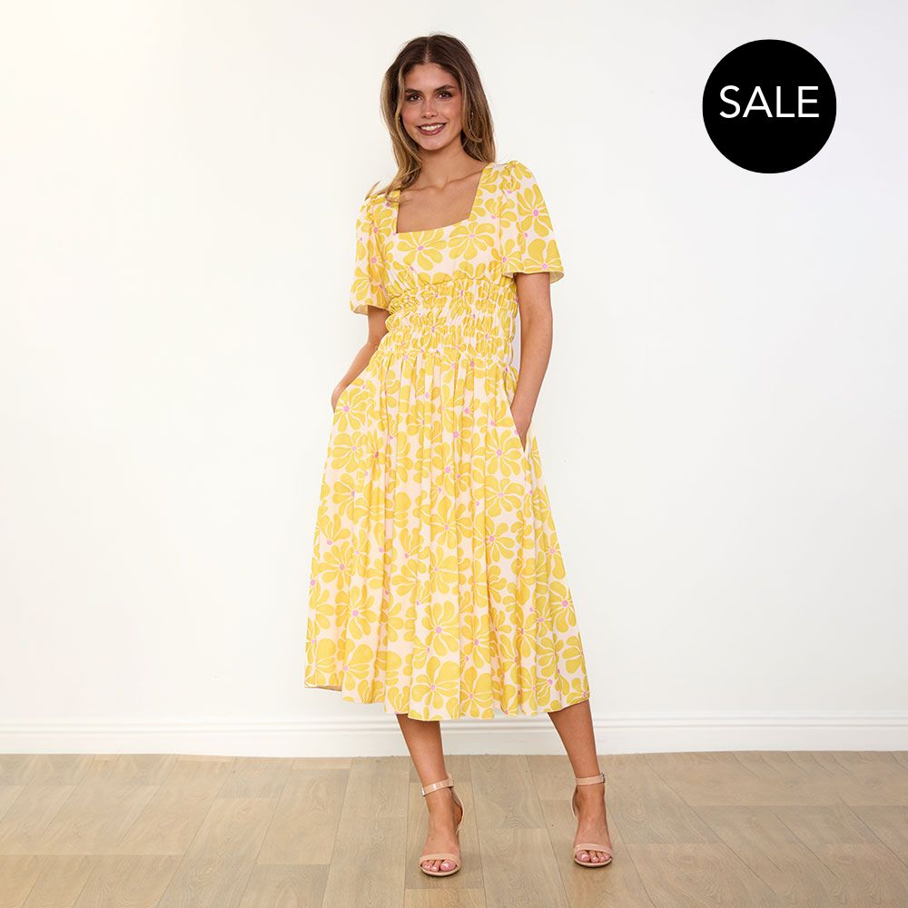 Iris Dress (Yellow Daisy)