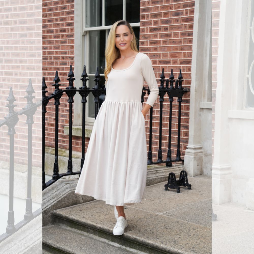 Jackie Dress Cream & Black -(2 for €78)