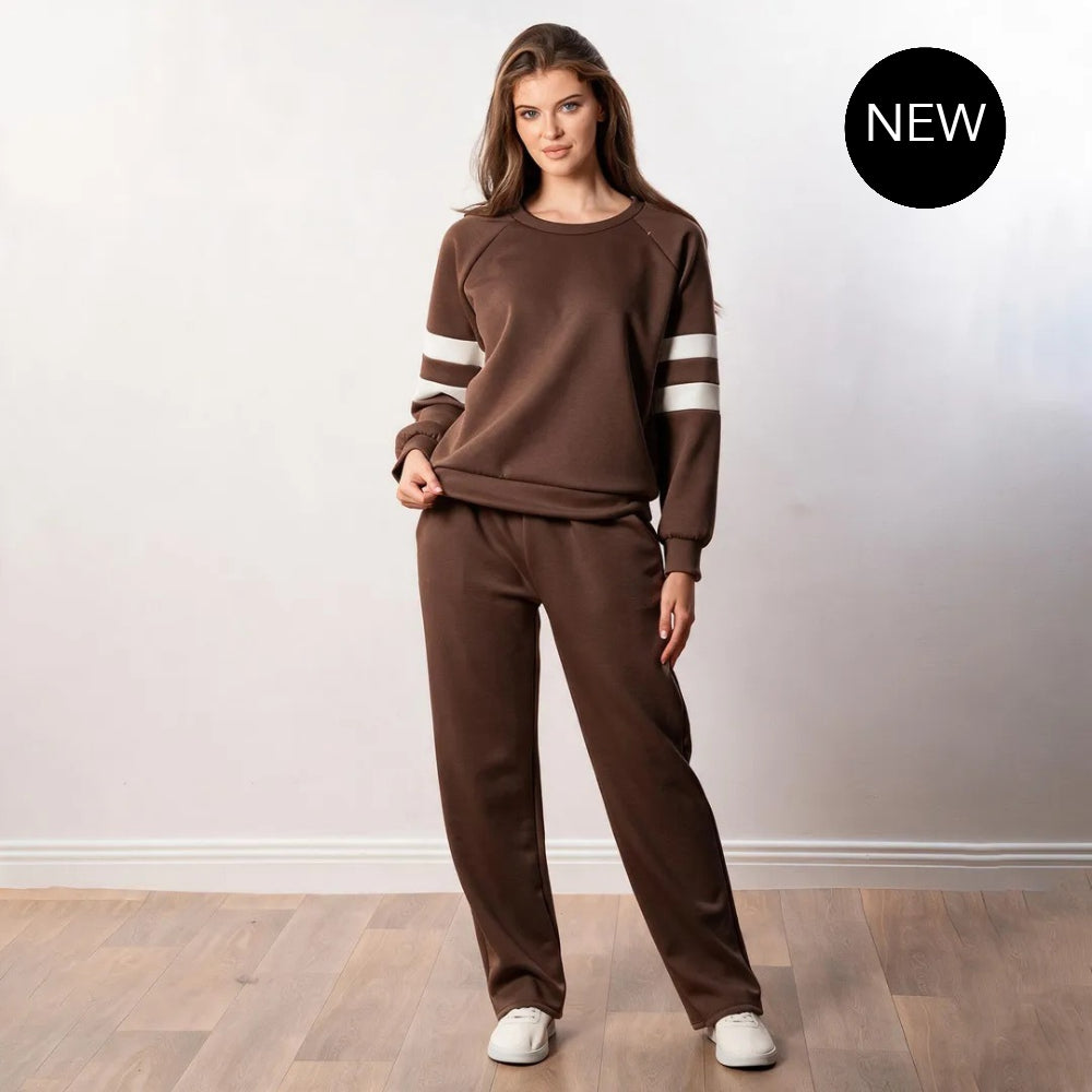 Jasmine Stripe Co-ord (Brown)