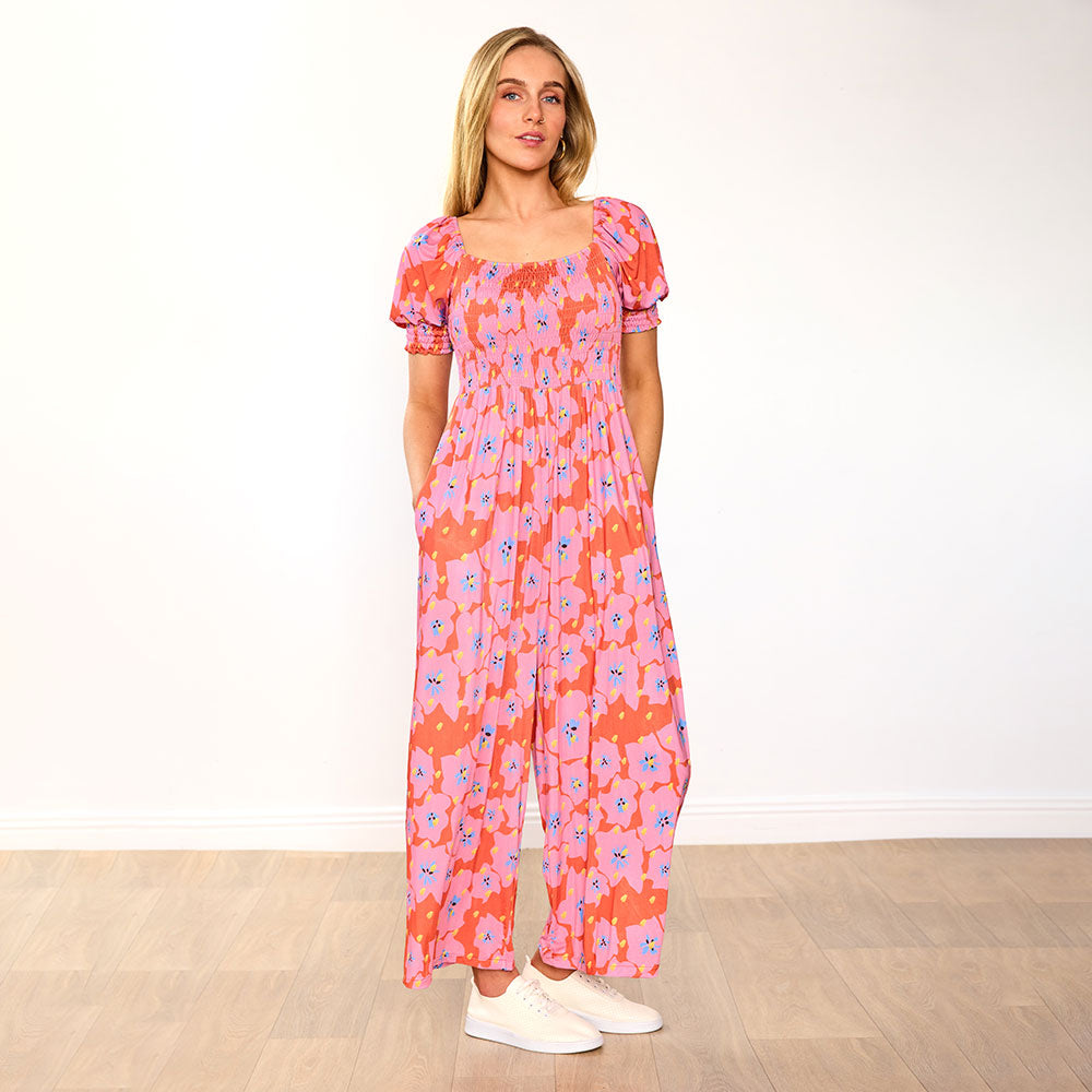Camilla Jumpsuit (Red Pink Floral)