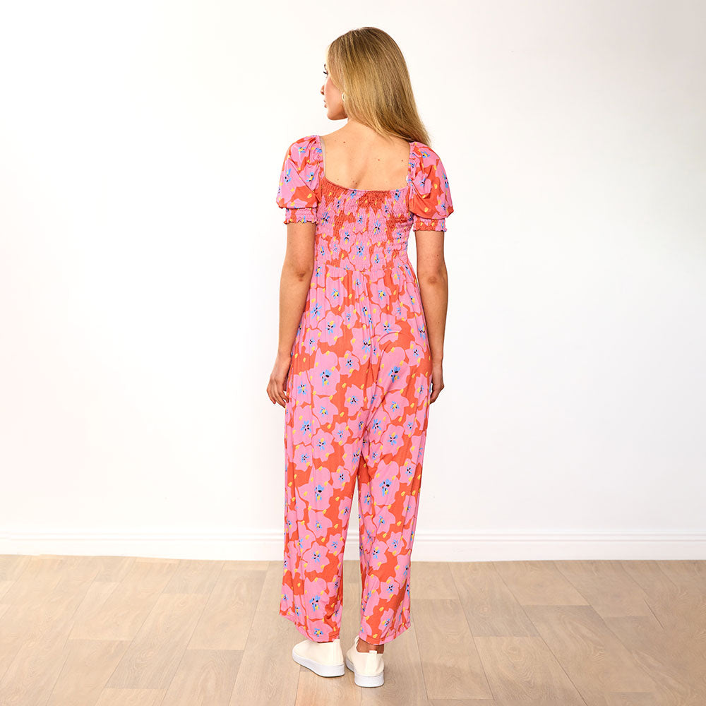 Camilla Jumpsuit (Red Pink Floral)