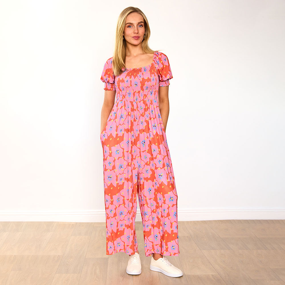 Camilla Jumpsuit (Red Pink Floral)