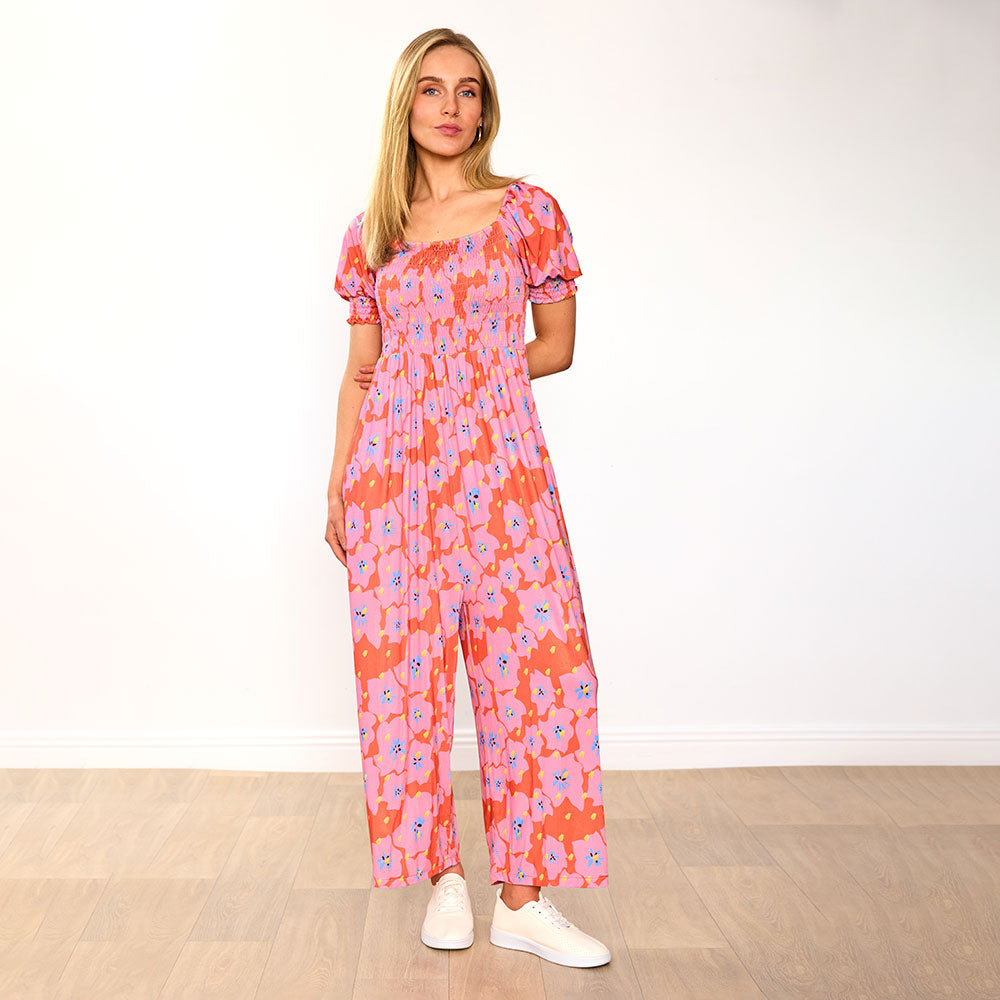 Camilla Jumpsuit (Red Pink Floral)
