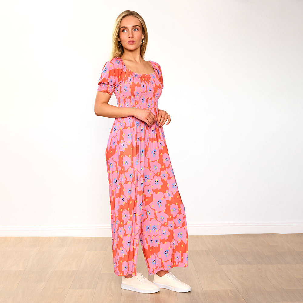 Camilla Jumpsuit (Red Pink Floral)