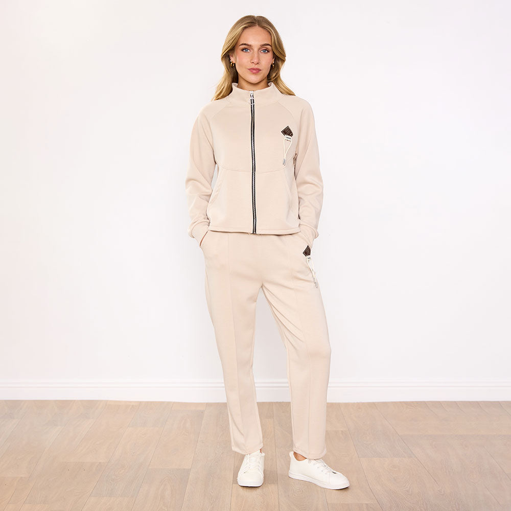 Katey Tracksuit in cream – women's tracksuit – view 2
