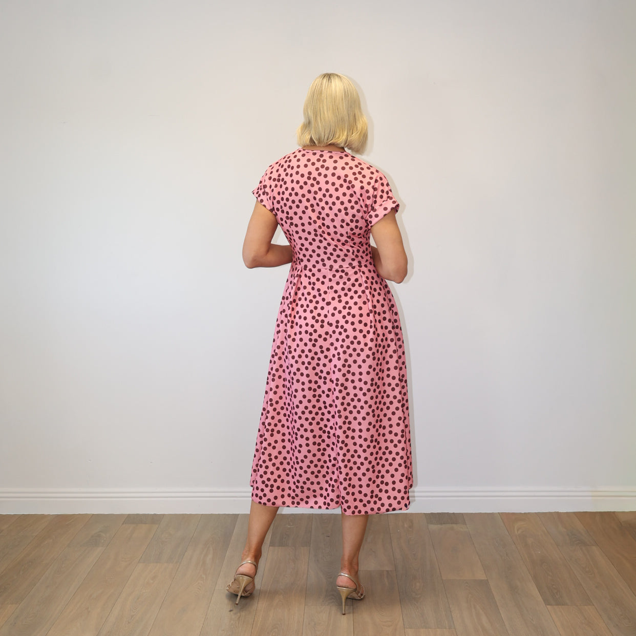 Kennedy Dress (Pink Polka Dot)