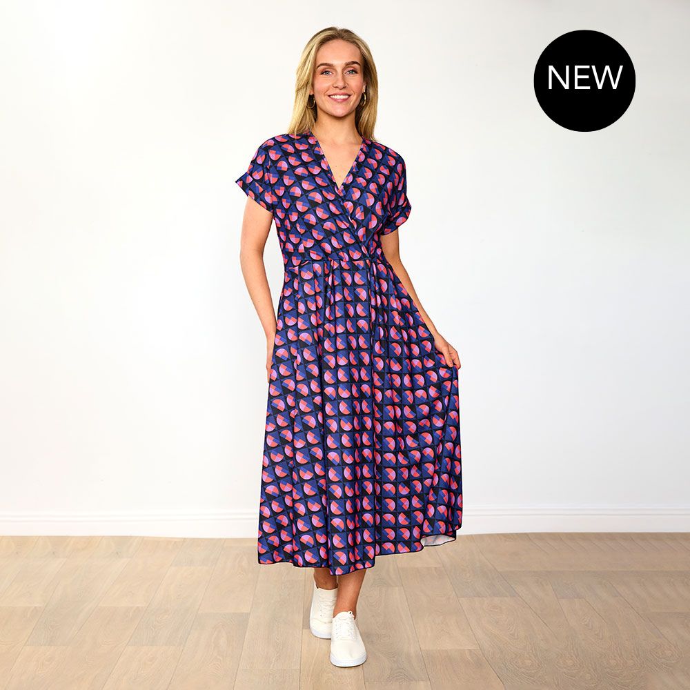 Kennedy Dress (Navy Circle)