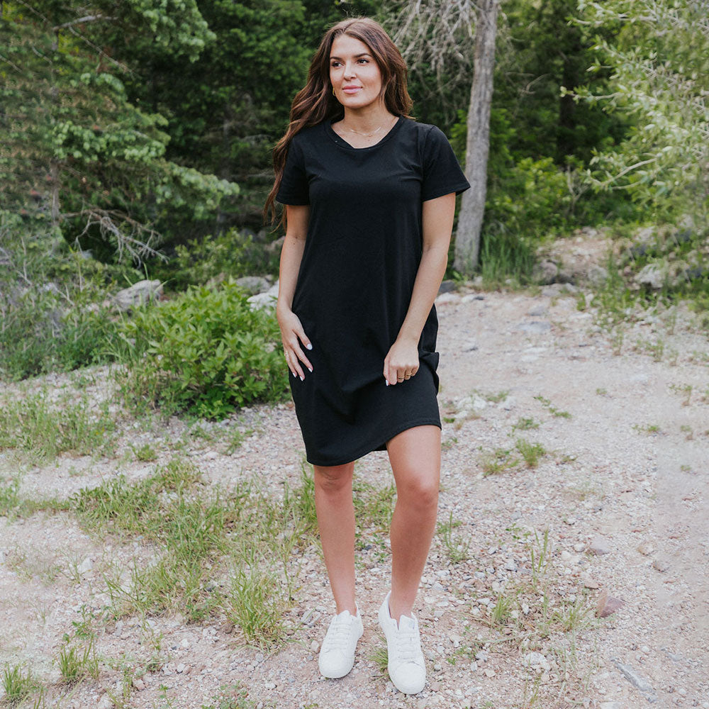 Kinsley T-Shirt Dress (Black)