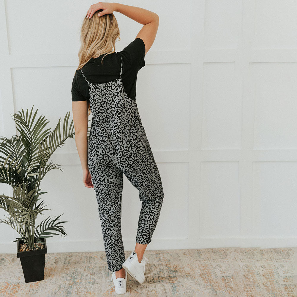 Lena Jumpsuit (Black leopard)