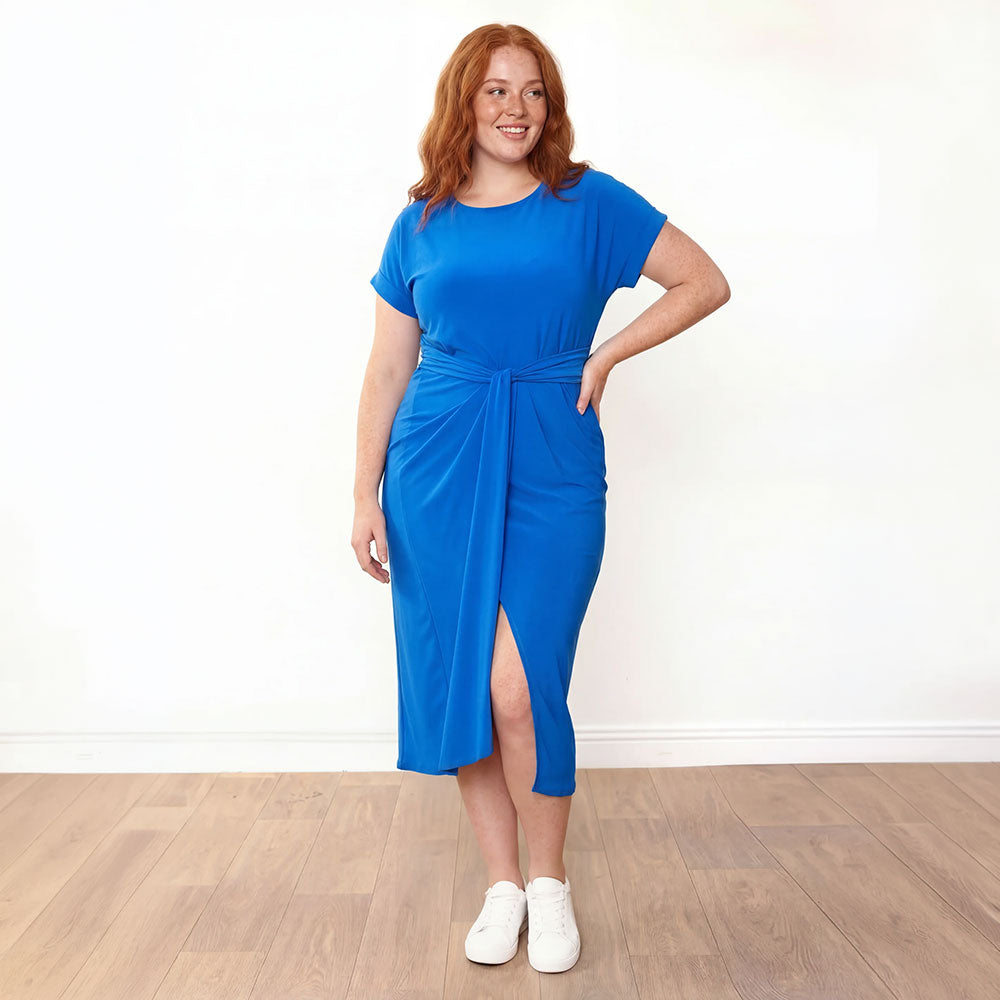 Lenny Dress in cobalt – women's dress – view 13