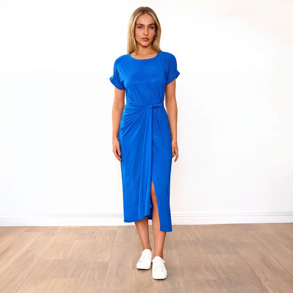 Lenny Dress in cobalt – women's dress – view 6