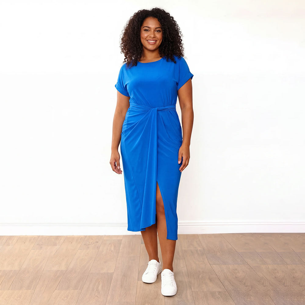 Lenny Dress in cobalt – women's dress – view 11