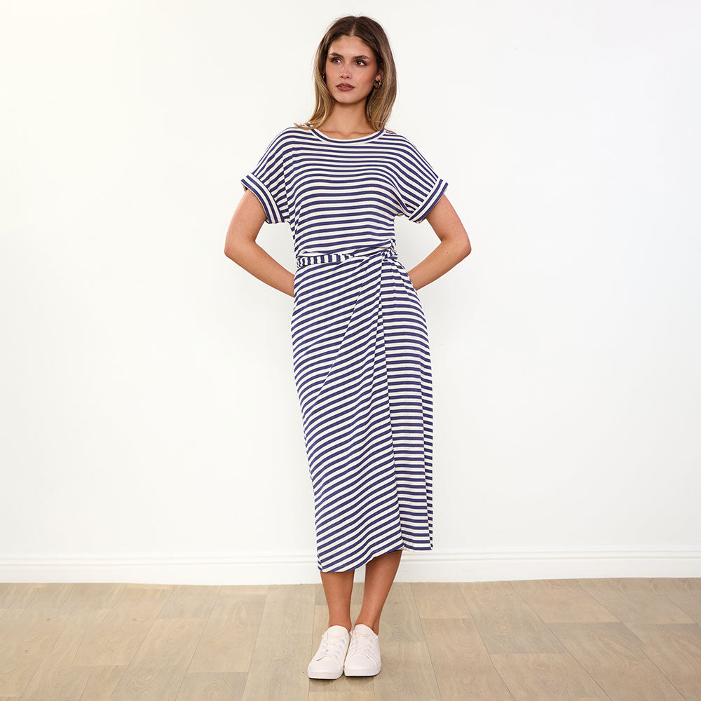 Lenny Dress (Blue Stripe)