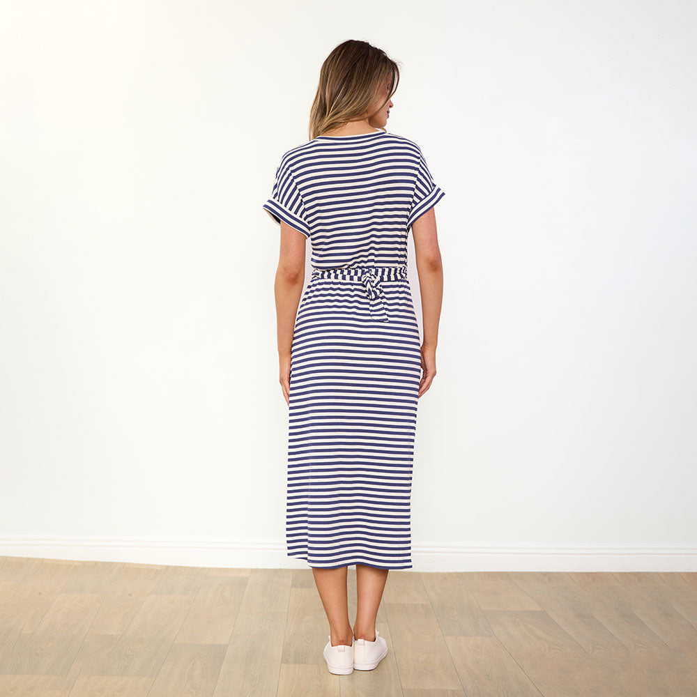 Lenny Dress (Blue Stripe)