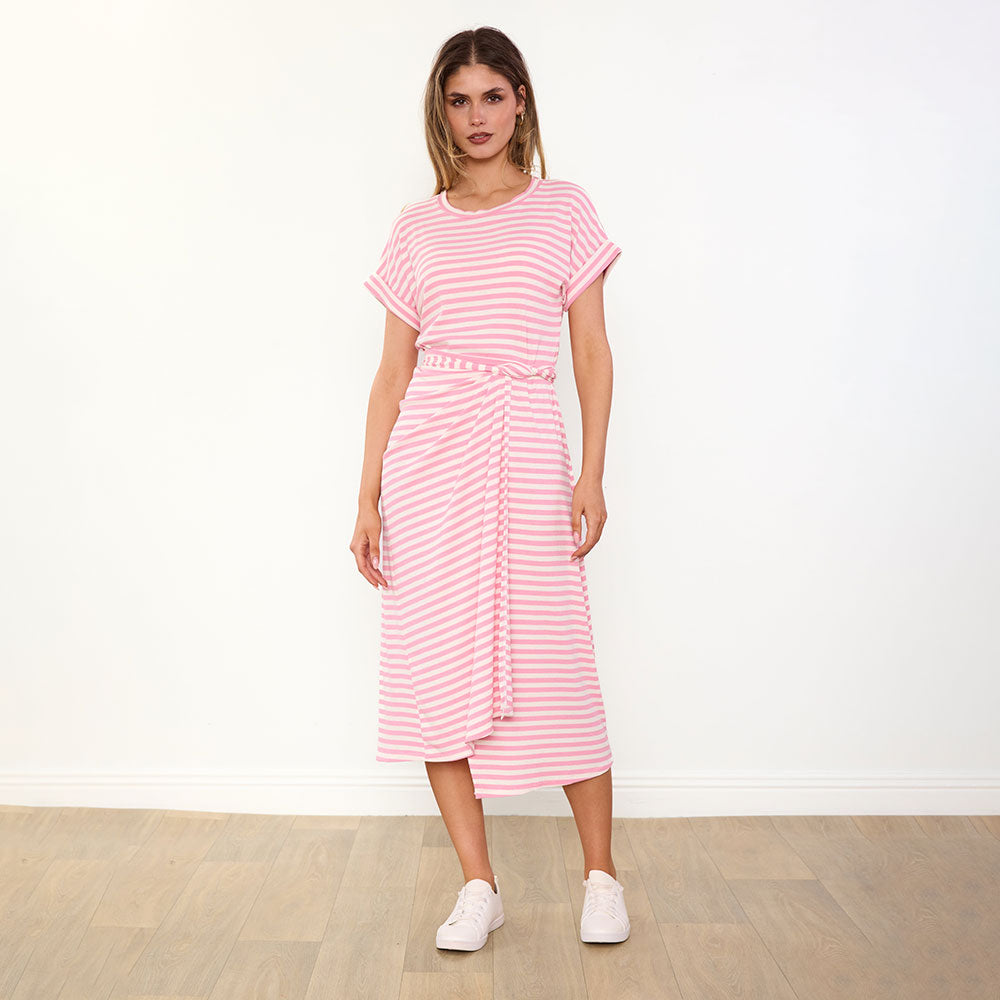 Lenny Dress (Pink Stripe)