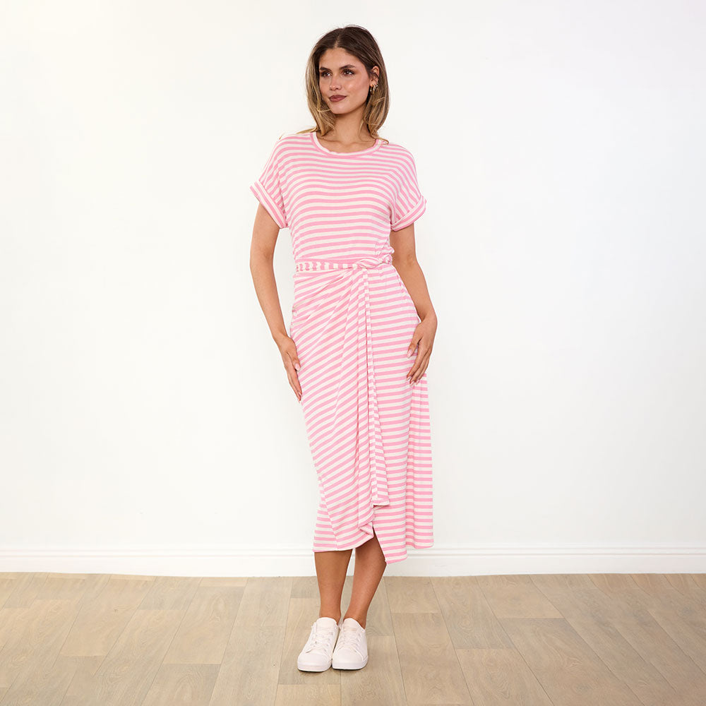 Lenny Dress (Pink Stripe)