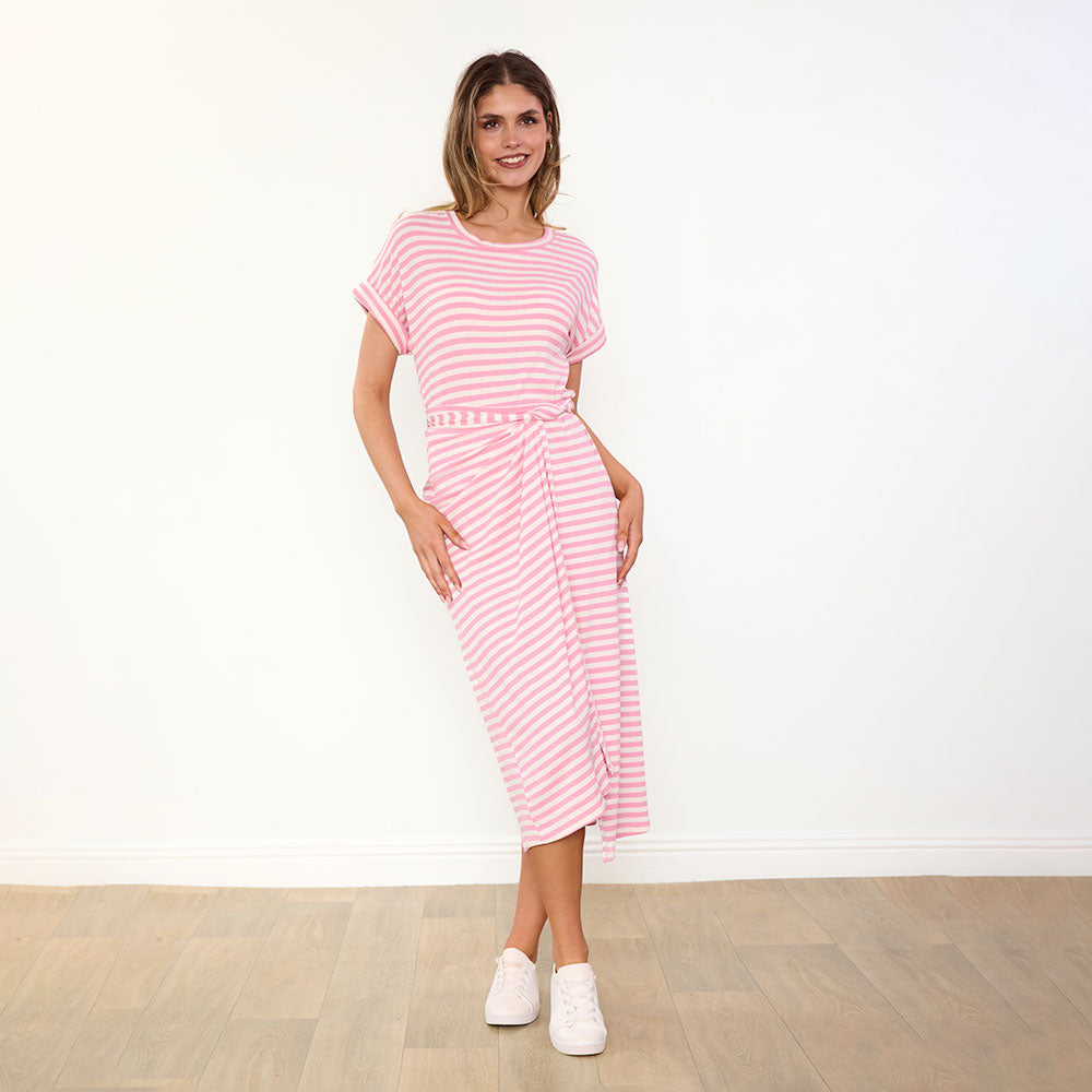 Lenny Dress (Pink Stripe)