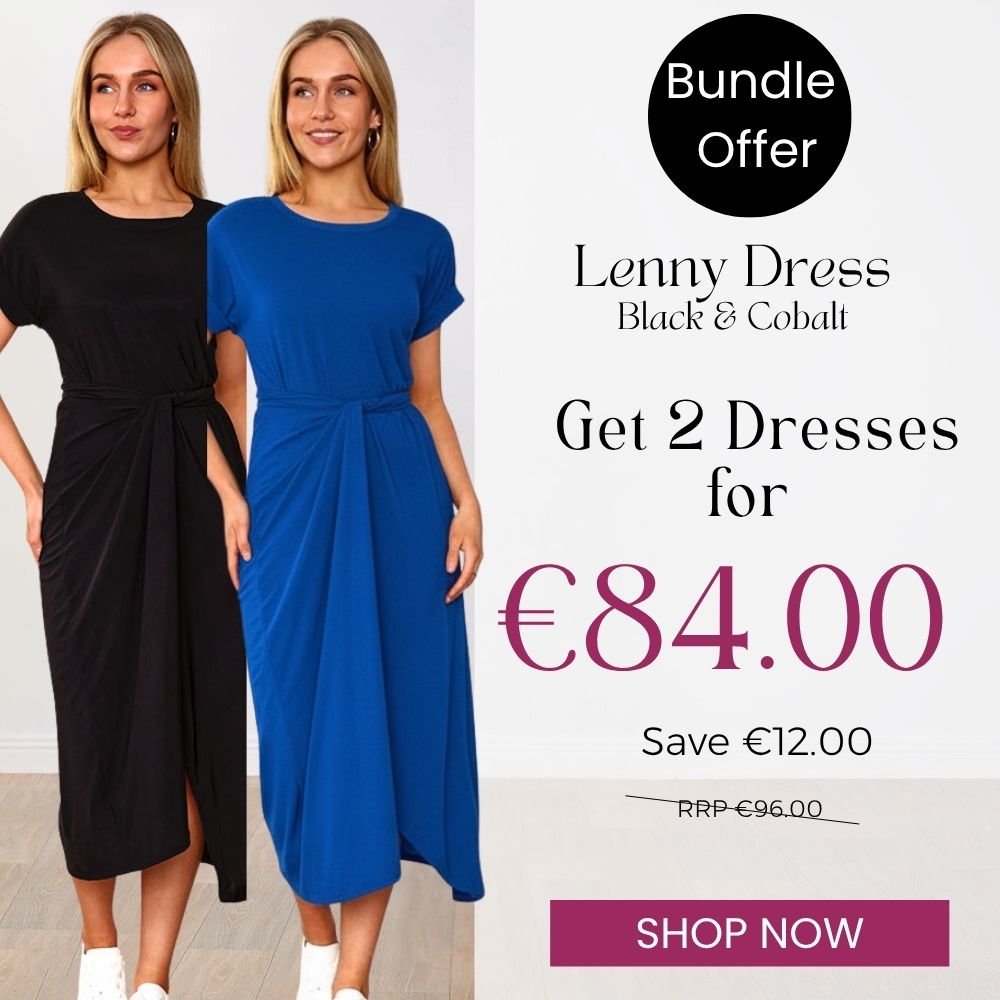 Lenny Dress (Black) & (Cobalt) for €84.00
