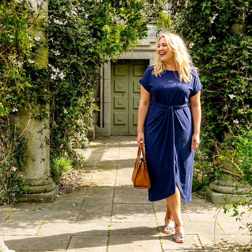 Lenny Dress in navy – women's dress – view 12